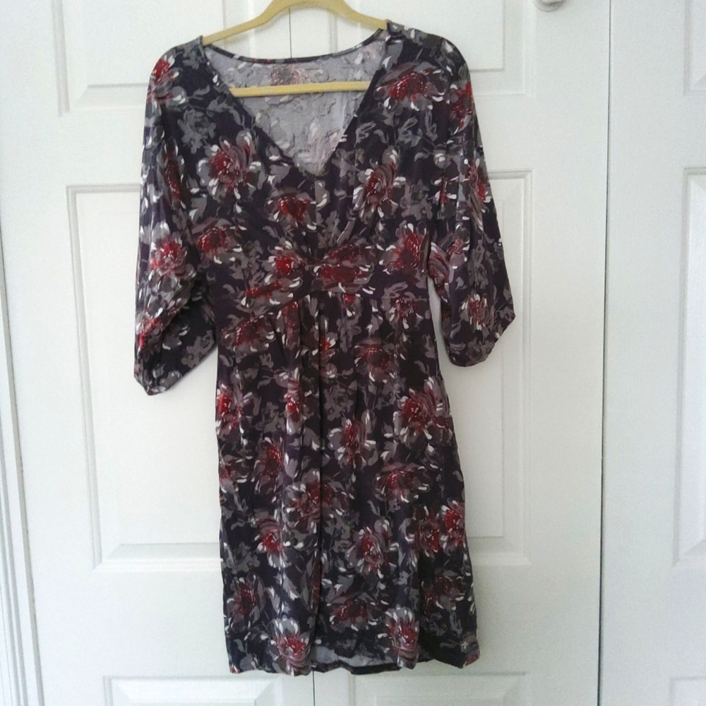 Garnet Hill Knit Dress size Small 3/4 length sleeve